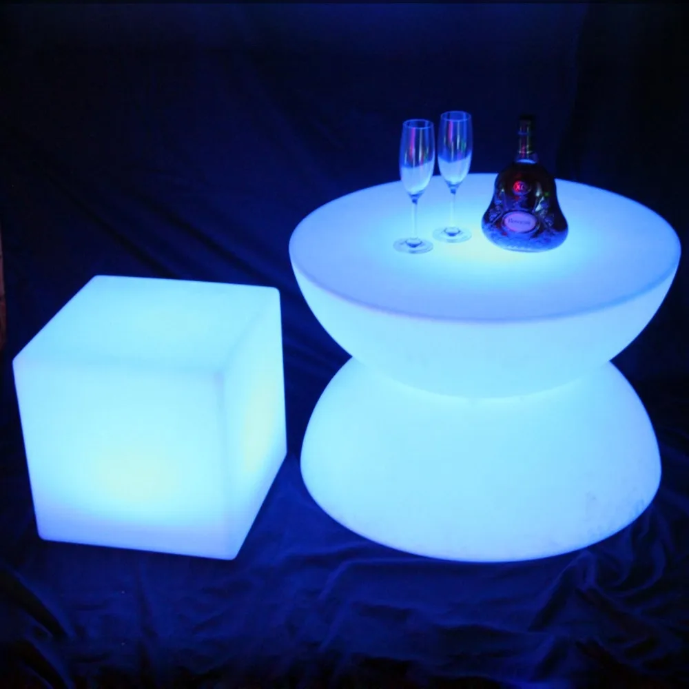 led glowing table / led tv stand furniture/ led pub table SK-LF16B (D66*H44cm) free shipping 1pc