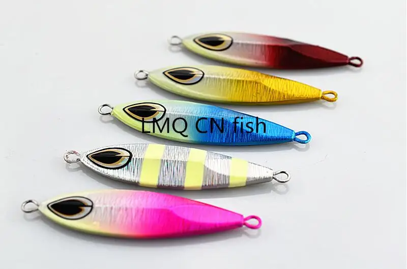 

Christmas 4PCS Metal Jig Fishing Lures Slow roll 40g color laser lead lure Hard Bait Jigging Lure Pesca 40G free shipping
