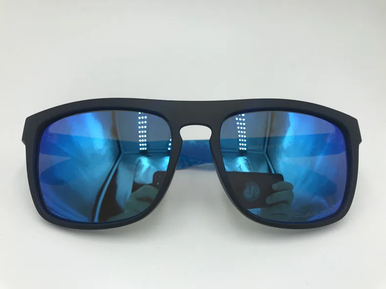 Модные поляризованные солнцезащитные очки с 3D принтом для мужчин и женщин, роскошные брендовые дизайнерские Винтажные Солнцезащитные очки для вождения ледяного синего цвета, мужские солнцезащитные очки UV400