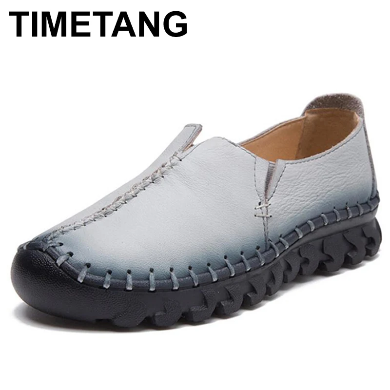 TIMETANG Новая модная женская обувь повседневная для женщин Женская из натуральной