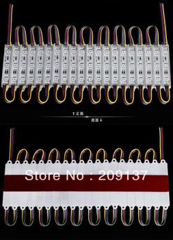 

200pcs/lot,white/warm white/red/green/blue DC 12V IP66 waterproof SMD 5050 LED Module + dhl free shipping