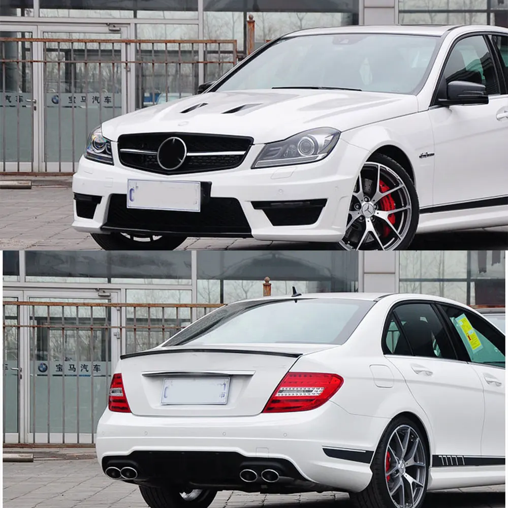 2 шт. AMG Edition C63 507 боковые полоски для юбки наклейки для Mercedes Benz C Class W204 матовый черный