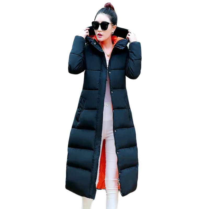 Pour La rose rembourré Épaississement orange Longue Femmes Femelle Red color B010 1 Plus longueur 2018 Manteau black Taille Veste Red green Genou Coton Pardessus Hiver Parka pq7Rx1a