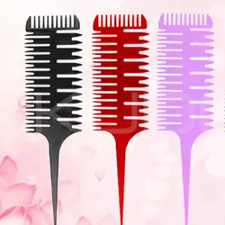 Стиль многоцелевой зубы прически краситель гребень окраски волос полос красящий пигмент покрытие Парикмахерская щетка для укладки