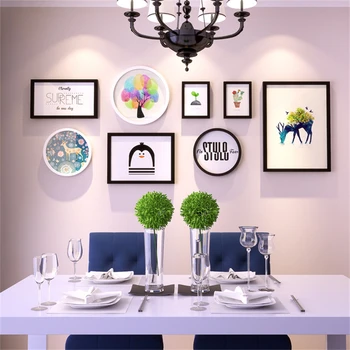 

Big Vintage Photo Frames Cadre Photo Murale Photo Picture Holder Wall Decoration Family Living Room Wooden Picture Frames Set