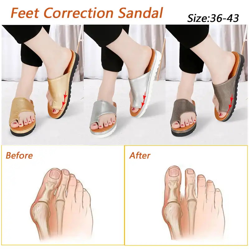 comfy toe correction sandals