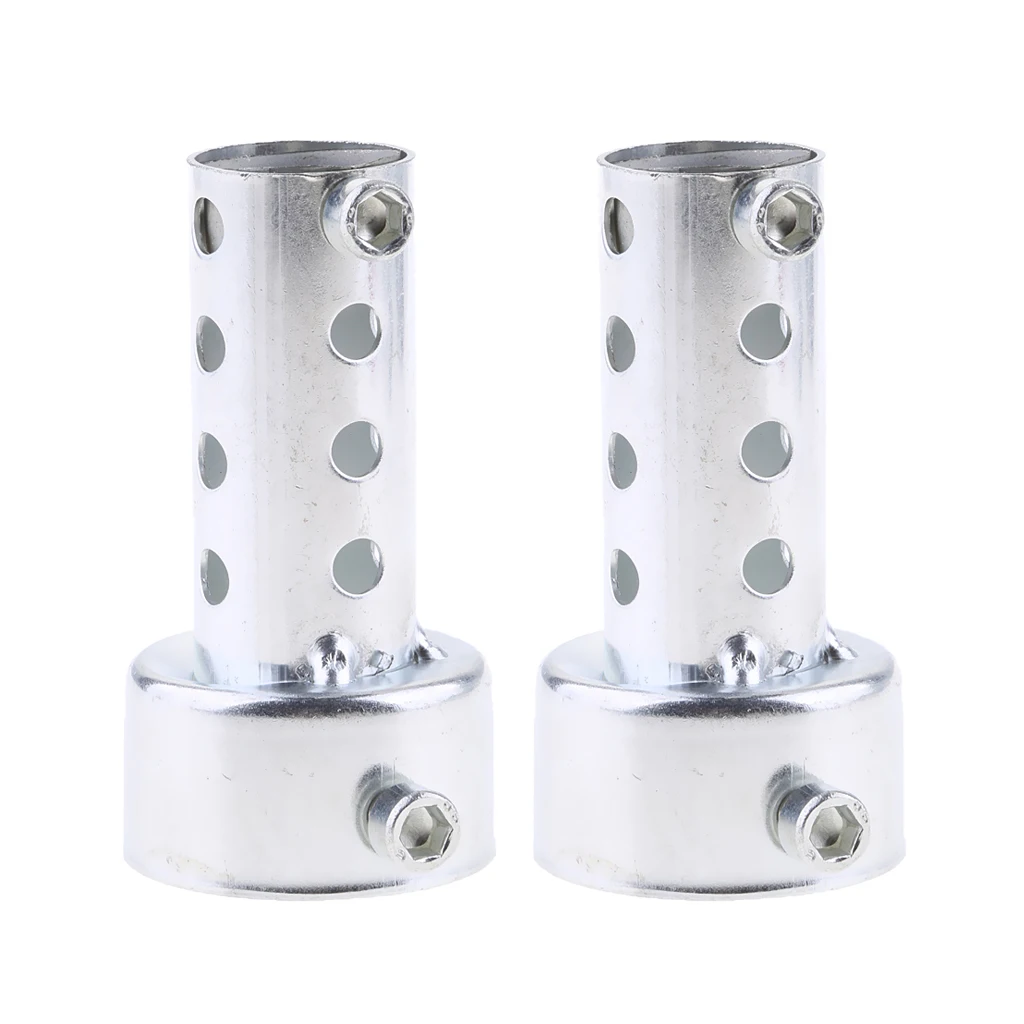 2pcs Universal Motorcycle Muffler Silencer 80mm 3 inch Long (for Round Mufflers Pipes 42mm/1.65inch)