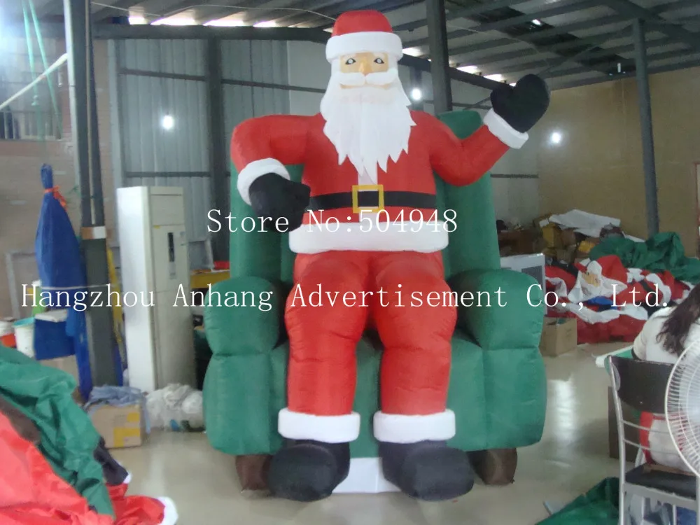 Christmas Inflatable Santa On Chair