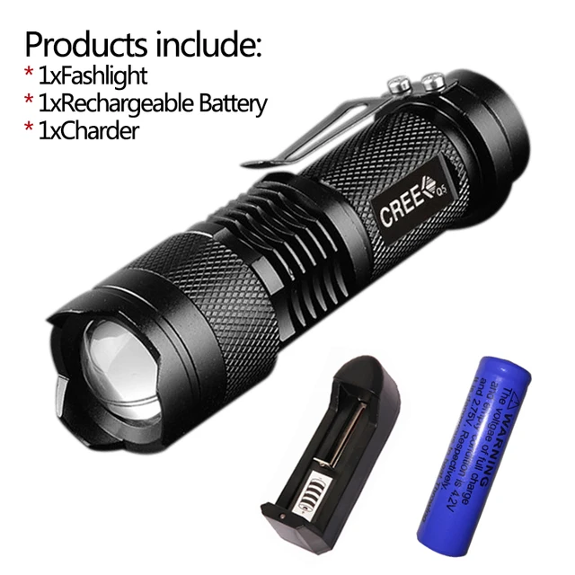 Zoom XML T6 Q5 Flashlight Led Torch 5 mode waterproof battery Tactical ...