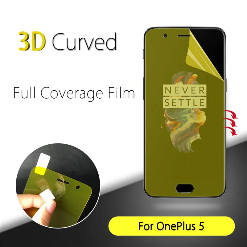 

Full Coverage TPU Soft Film For OnePlus 5 5T 3D Curved Full Cover Screen Protector For OnePlus 3 3T 1+3T (Not Tempered Glass)