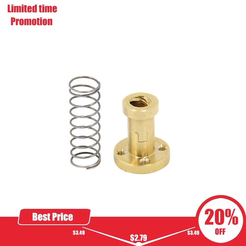 

T8 flexible nut brass 3d printer parts high quality for lead Screw for ender 3