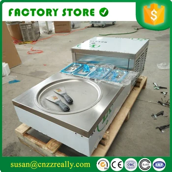 

350mm Thailand style small single pan 110v fry Fried Ice cream Machine for commercial