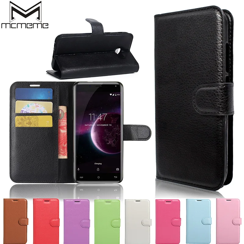 

MCMEME For Cubot Magic Case Cover Luxury Flip Wallet PU Leather Card Slot Phone Case Shell For Cubot Magic 5.0'' Bag With Stand