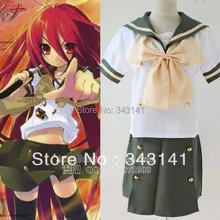 Envío libre Shakugan no Shana cosplay traje de marinero de manga corta vestido de uniforme escolar anime cosplay traje de Halloween
