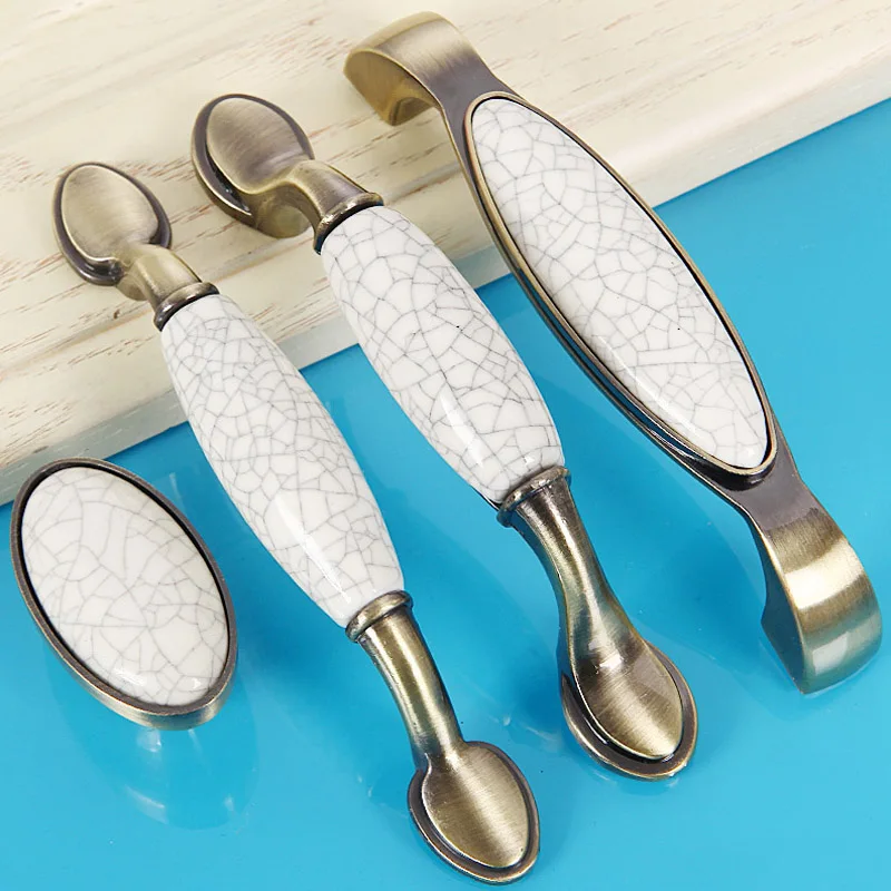 European style garden opening piece ceramic crack zinc alloy furniture