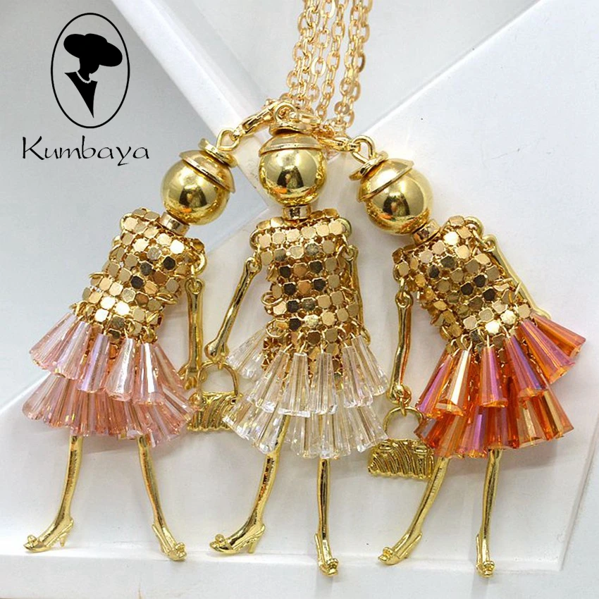 Hot Sale Top rated Crystal Beads Doll Necklace Women Jewelry Female