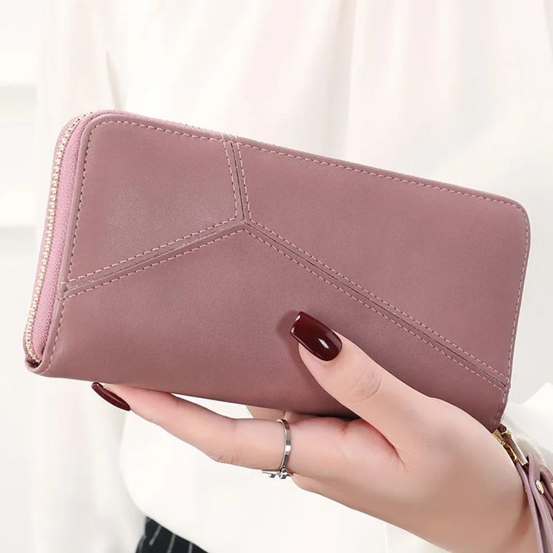 

Lady Purses Long Women Wallets Handbags Zipper Coin Purse Wristlet Moneybags ID Cards Holder Fashion Woman Wallet Pocket Bags