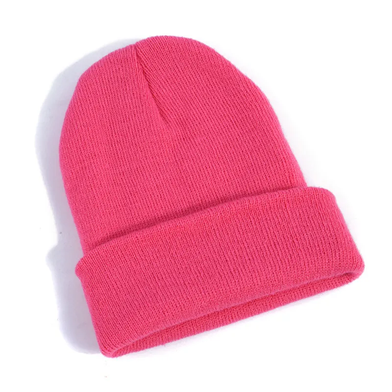 23 многоцветный высокое качество Шапки хлопок вязаная шапка шляпа Кепки для Для мужчин Для женщин зимние теплые манжеты Обычная лыж длинные детская шапочка - Цвет: Peach