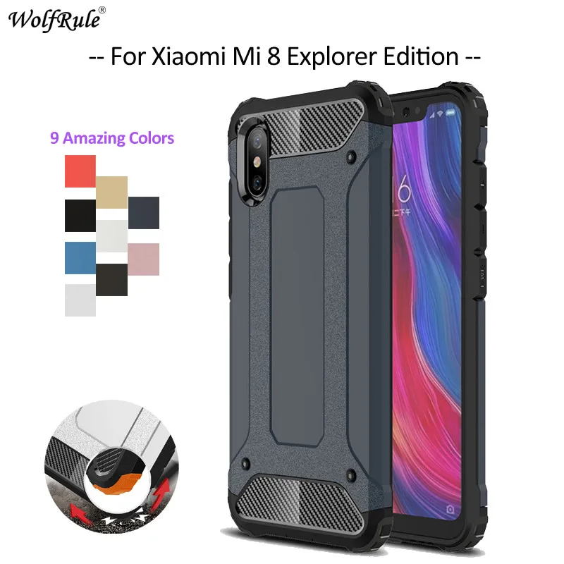 

For Cover Xiaomi Mi 8 Explorer Edition Case TPU & PC Armor Bumper Phone Case For Xiaomi Mi 8 Explorer Edition Cover 6.21''