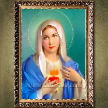 

Household adornment Jesus Christ Jesus and the virgin of the sacred heart print Giclee print on canvas art deco painting 7