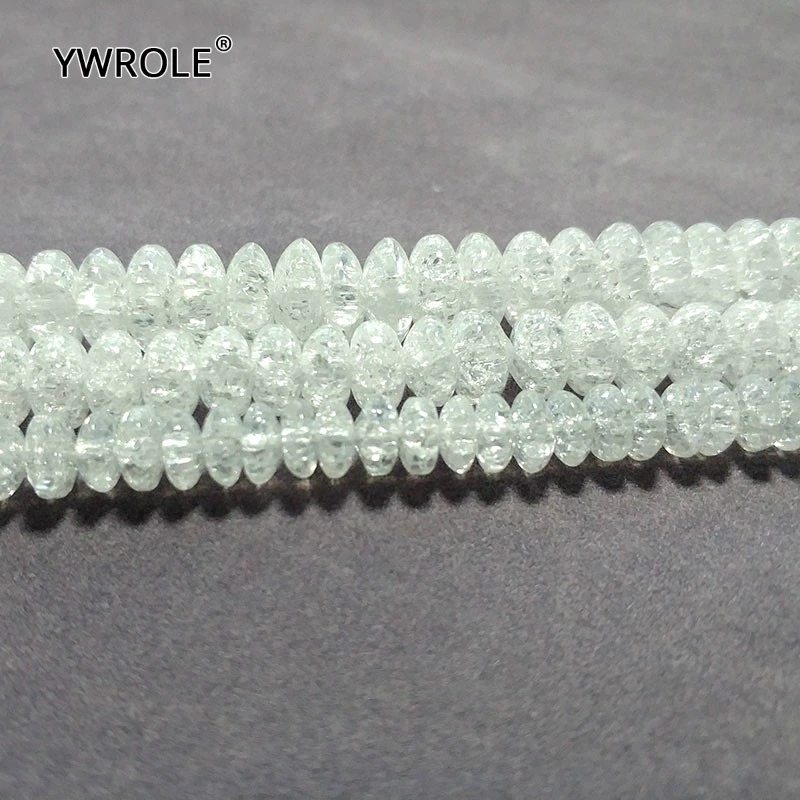 

Wheel Shape Snow Cracked Crystal Natural Stone Beads For Jewelry Making DIY Bracelet Necklace 4*6/ 5*8 / 6*9mm Strand 15''