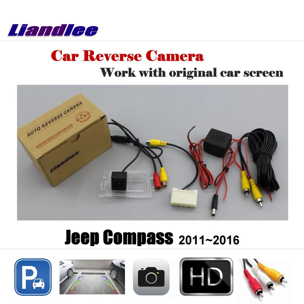 Per Jeep Compass 2011 ~ 2016 Car Rear View Telecamera Posteriore Retromarcia Parcheggio Auto Hd Accessori Cam Ntsc Pal Rca Aux