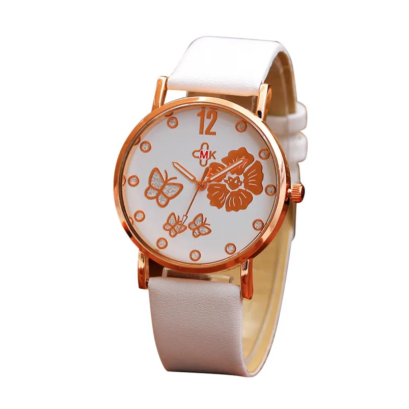 Women watch New Fashion Color Strap Digital Dial Leather Band Quartz Analog Wrist Watches Wholesale #2AP18B (7)