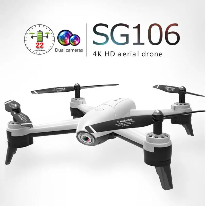 SG106 дрона с дистанционным управлением 3072 P 4 K с видом от первого лица с двойным Камера оптического потока складной Квадрокоптер с пеной +