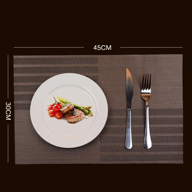 45X30 سنتيمتر غير زلة العزل وتحديد الموقع جودة بولي كلوريد الفينيل مفرش طاولة العشاء الكبيرة طقم سجادة/ حصيرة من 4 قطع الجدول الحصير الأزياء نمط...