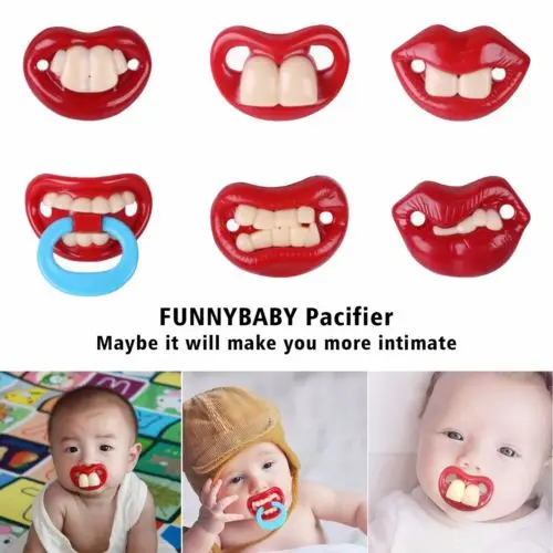 

New Infant Toddler Baby Tooth decay Funny Dummy Dummies Pacifier Novelty Teeth Baby Child Pacifiers Cute