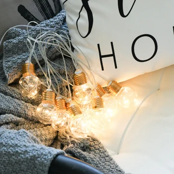 

10 Bulbs LED Lights LED String Lights Festoon Party Fairy Lamp for Wedding Events lamp Garden Party Bar Bistro Decor Lighting