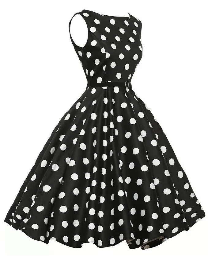 Frauen Kleid Vestidos ретро 1950 s 60 Винтаж Tupfen Pinup рокабилли большой размер сексуальные