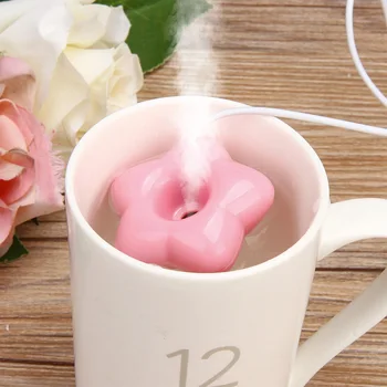 

KAIPUTE mini USB Air Humidifier Flower Purifier Portable Essential Oil Aroma Diffuser Fogger Mist Maker For Office Home Bedroom