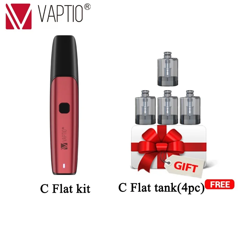 Electronic Cigarette Original Vaptio C-Flat 15W VAPE KIT 1.5ml atomizer Over vaping Protection 350mah battery 1.0ohm ecig kit Electronic Cigarette Original Vaptio C-Flat 15W VAPE KIT 1.5ml atomizer Over vaping Protection 350mah battery 1.0ohm ecig kit