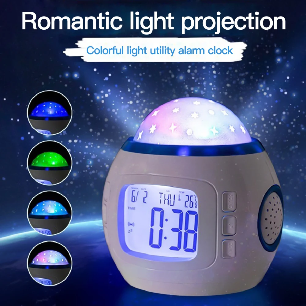 Buy Digital Alarm Clock Star Light 5 Colors Projector