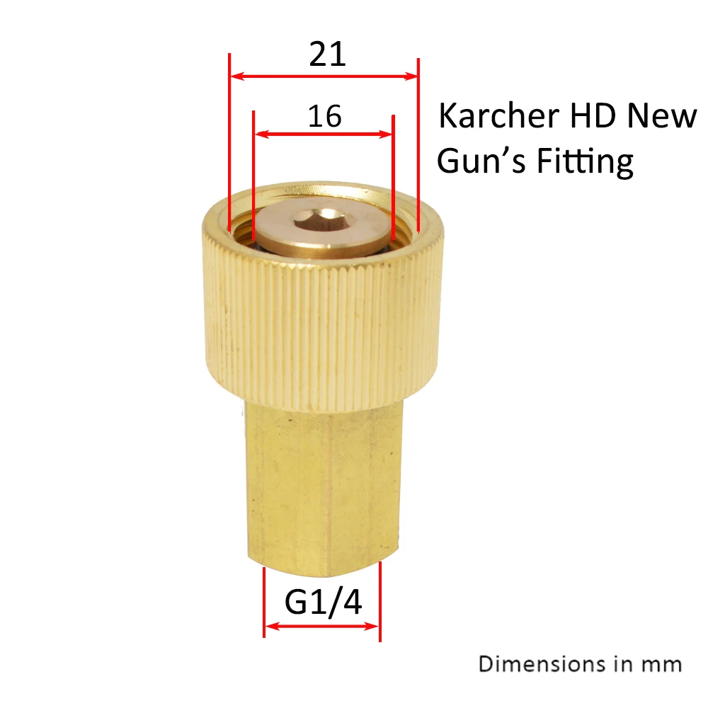 Высокое давление шайба автомобиля шайба Латунный разъем адаптер Karcher HD пистолет фитинг+ G1/4 Женский