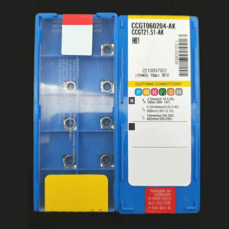 10* резаки из твердого сплава Упакованные в коробку резак для CCGT060204-AK H01 CCGT21.51 CCMT0602 для алюминиевой меди
