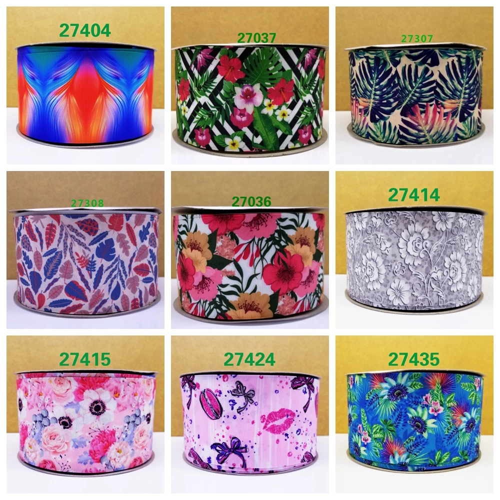 

Free shipping 2019 new arrival 50yards cartoon printed grosgrain ribbons 27037