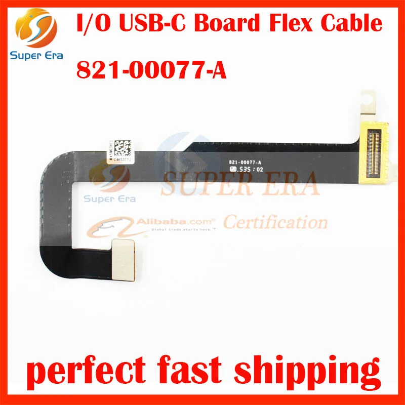 

Genuine New I/O USB-C Power Jack DC-IN Board w Flex Cable for Apple MacBook Retina 12" A1534 P/N 821-00482-A 821-00077-02 2016
