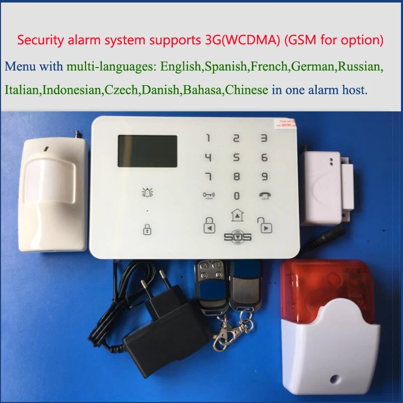 

good quality 3G Alarm system with operation menu in multi-languages, APP WCDMA security system with wireless strobe siren