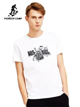 

Pioneer camp new summer t shirts mens brand clothing casual printed tshirt short sleeve for men quality male t shirt ADT803008