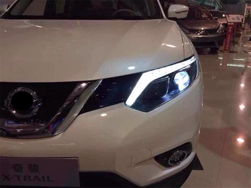 Автомобильный стиль светодиодный фары для Nissan X-Trail для XTrail Головной фонарь светодиодный объектив двойной луч H7 HID Xenon bi xenon объектив