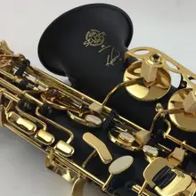Selmer SAS-54 Saxophone Black Alto Eb Sax mouthpiece Black Lacquer Gold Key E- flat Saxfone Alto Sax with case,reeds,gloves.
