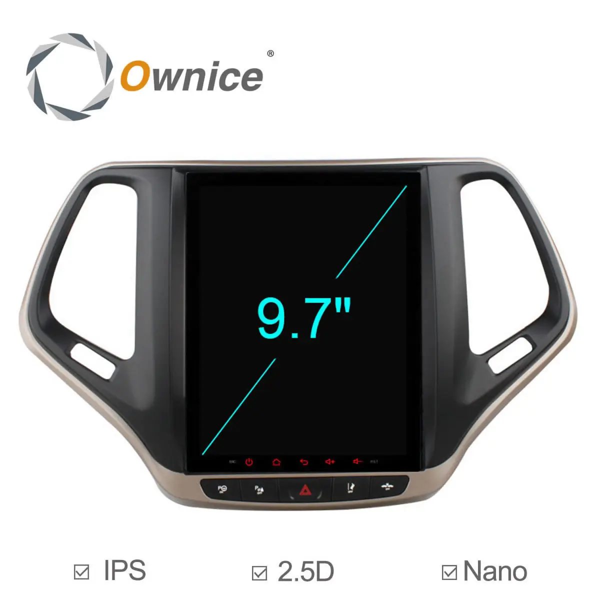 Owice 9 7 дюймов 2.5D ips Восьмиядерный Android 6 0 Автомобильный Радио плеер для Jeep Cherokee