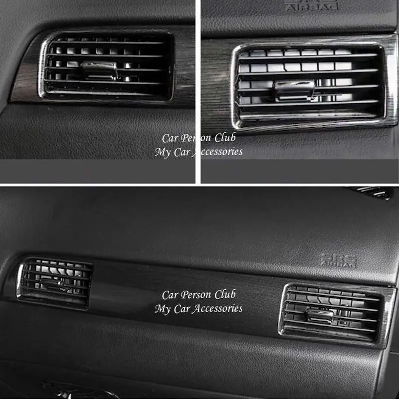 Для Mitsubishi Outlander 2013- Средний контрольный Кондиционер Вентиляционный Выход крышка планки ABS хром автомобиля-Стайлинг Аксессуары