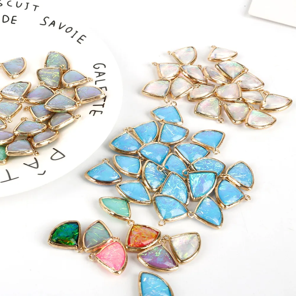 

Fashion Various shapes 2pcs/lot Bright Charm Pendant for DIY earring necklace Jewelry Findings Making 2018 New Arrival