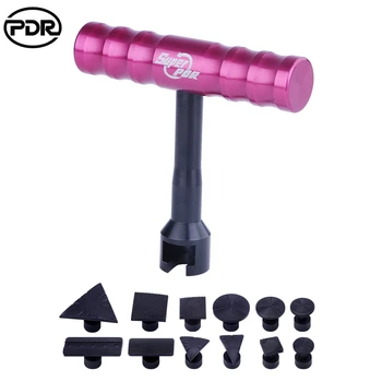 

PDR T Bar Puller Car Dent Removal Dent Repair Kit with 12 pcs Glue Puller Tabs Glue Pulling Tabs Removal Hand Tool