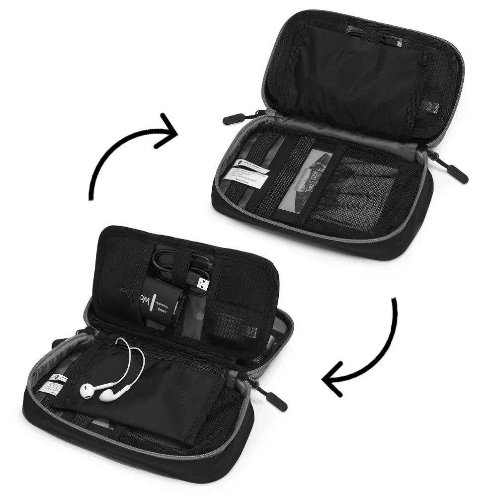 BAGSMART New Portable Electronic Accessories Organizers Bag Waterproof Travel Bags For Phone Data Line SD Card USB Earphone