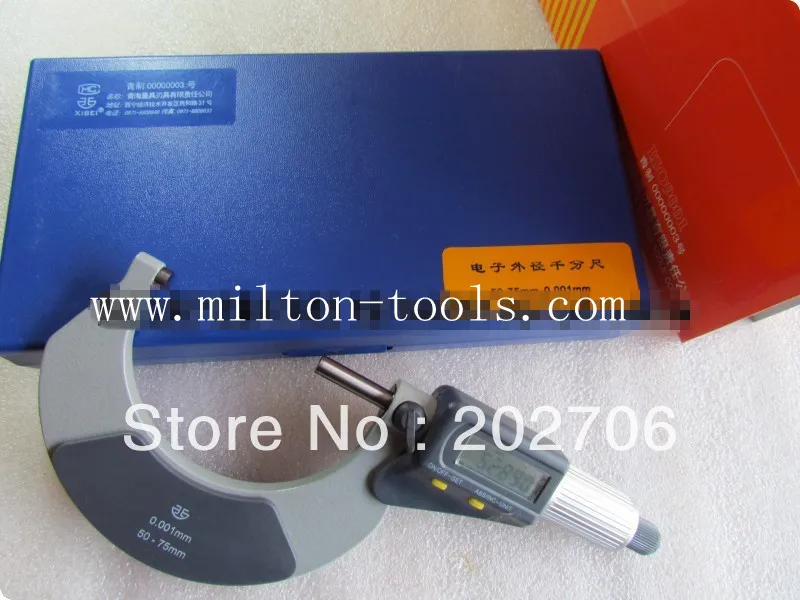 50-75mm 0.001mm Electronic Outside Micrometer Micron Outside Micrometer 50-75mm