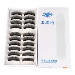 Красота 7 10 пар Черный Полный Газа Lashes ручной Накладные ресницы глаз Красота Макияж Инструменты Свадебная вечеринка ежедневно Макияж с